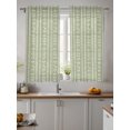 thumbnail image 2 of Rustic Farmhouse Curtains 45 Inch Length,Sheer Curtains for Bedroom Living Room Window Spring Floral Stripes Bohemia Sage Green Rod Pocket Drapes Kitchen Curtains Small Half Window 42"x45" 2 Panels, 2 of 7