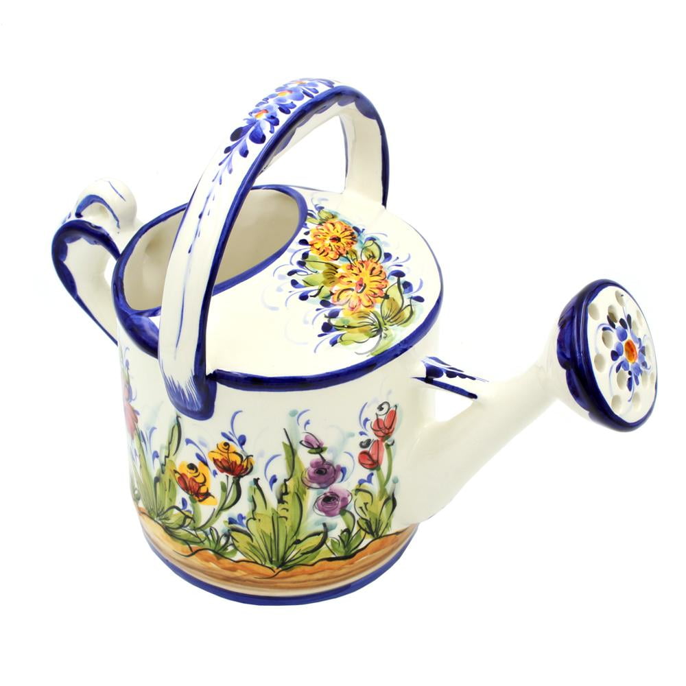 Handpainted Decorative Traditional Portuguese Ceramic Watering Can