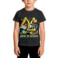 thumbnail image 2 of School Uniform Tshirts Kids Print Round Neck T Shirt Short Sleeve Casual Boys Top Girls T Shirts Black 3-4 Years, 2 of 4