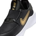 thumbnail image 2 of Nike Flex Runner 3 Little Kids' Shoes FN1449-006, Black/White/Metallic Gold Size 11.5, 2 of 3