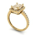 thumbnail image 2 of Halo Engagement Ring for Women - 1.86ct Natural Morganite in 18K Yellow Gold Promise Ring, 2 of 6