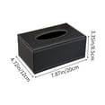 thumbnail image 3 of Qiweii Leather Tissue Box Cover European Style Hotel Restaurant Desktop Drawer Organizer, Home Office Decorative Holder for Napkins, 3 of 6