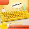 thumbnail image 2 of FeBohao Quackboard uck Keyboard with Light & Sound, Custom Keycaps, Gift for Duck Lovers (1pcs), 2 of 7