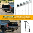 thumbnail image 3 of Tailgate Ladder for Pickup Truck, Universal 34"-42" Height Adjustable Tailgate Step with Non-Slip Wide Pedal, Heavy Duty Durable Truck Ladder for Ford Dodge Ram Hilux Chevy GMC, Capacity 350 lbs, 3 of 7