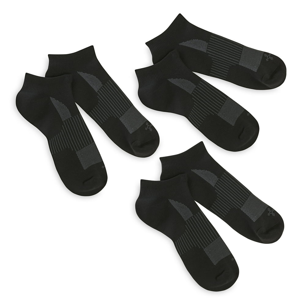 Tommie Copper Sport Compression Low Cut Socks, 3-Pack, Black, Size ...