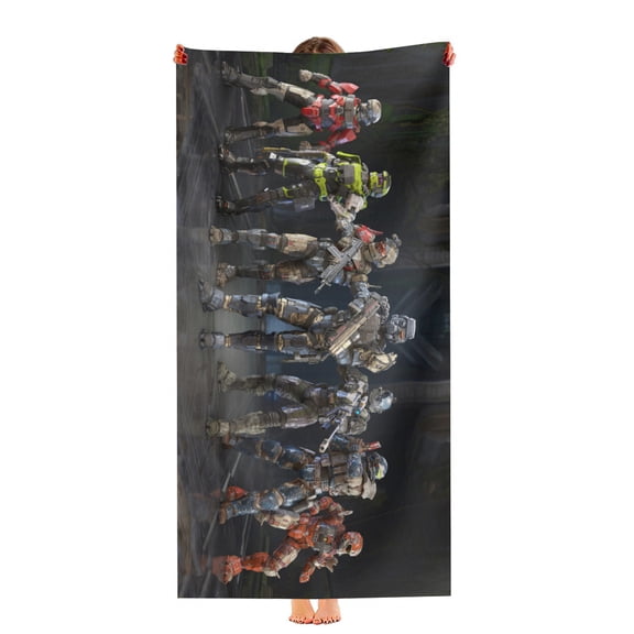 Halo Beach Towel Gift for Women Girls Boys Men 30"x60" Quick Drying Microfiber