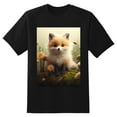 thumbnail image 2 of Plus Size Shirt for Women Black Tops for Women Short Sleeves Shirt for Women Fox T Shirt Oversized Shirt for Women S, 2 of 5