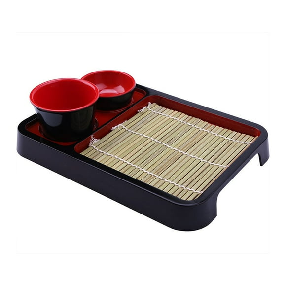 EIMELI Plate Sushi Japanese Set Serving Tray Soba Plates Noodledish Snack Dinnerware Sashimi Mat Noodlessauce Platter