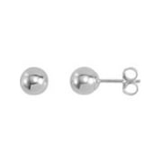 6mm Bright Finish Ball Stud Earrings in Sterling Silver