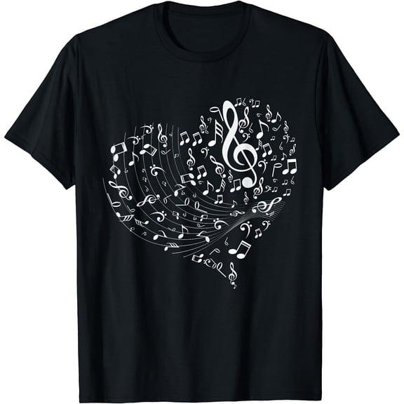 Musical Heart Singer Composer Musician Songwriter Music T-Shirt Black 3X-Large