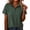 #0300-Green, variant on Summer Tops for Women Mandarin Zip Collar Short Sleeve Half Circle Zip Horizontal Stripe Print Casual Tops for Women Relaxed Fit Everyday Wear Soft Womens Tees