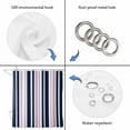 thumbnail image 5 of Navy Blue Pink Striped Waterproof Fabric Shower Curtain,Modern Minimalist Ombre Lines Waterproof Fabric Shower Curtain for Bathroom Curtains Bathtubs Hotel Shower Curtains with 12 Hooks Stall 54x78in, 5 of 8