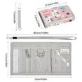 thumbnail image 3 of JIALIOU Nylon Trifold Card Wallet with ID Window Zipper Pocket for Men Women Teen Hand Drawn Cute Cat, 3 of 7