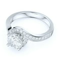 thumbnail image 3 of Sterling Silver Handmade Fall In Love Curved Shank 1CT Simulated Round Brilliant Cut Diamond Promise Engagement Ring Bridal (9), 3 of 6