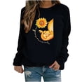 thumbnail image 1 of Hauts d'Hiver pour Femmes Hauts Décontractés d'Hiver pour Femmes Chandail en Molleton à Imprimé Tournesol pour Dames Blouse Tee Chandail Hauts Décontractés pour Femmes, 1 of 5