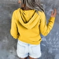 thumbnail image 7 of TBKOMH Sweatshirts Women Warm Funny Long Sleeve Hoodies Collar Solid Color Sportswear (Yellow,S), 7 of 7