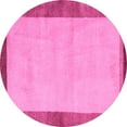 thumbnail image 1 of Ahgly Company Indoor Round Abstract Pink Modern Area Rugs, 8' Round, 1 of 4