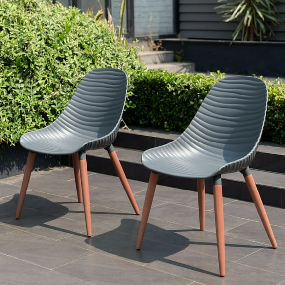 Amazonia Bolonia 2-piece, Recycled Resin & 100% FSC Certified Wood, Outdoor Patio Chair Set