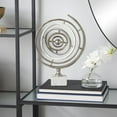 thumbnail image 3 of DecMode 10" Silver Armillary Globe with Marble Base, 3 of 12