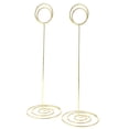 thumbnail image 2 of Dalazy 6 Pcs 22cm de Haut Tableau Numéro Cartes Photo Titulaire Papier Menu Clips Or, 2 of 8