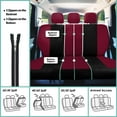 thumbnail image 3 of FH Group, Seat Cover For SUV Universal Fit Burgundy w Free Gift For 3 Row 7 Seaters, 3 of 8
