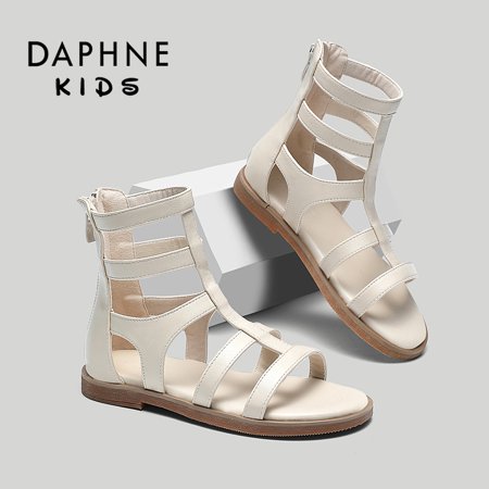 

DAPHNE Girls Elegant High Top Zip-up Sandals For Summer Kids Shoes