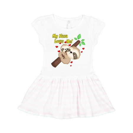 

Inktastic My Nana Loves Me Gift Toddler Girl Dress
