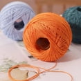 thumbnail image 4 of Xiao Hua cotton yarn, 50g 1 roll yellow lace thread for crochet, soft crochet thread for summer tops, perfect for crochet projects, lightweight lace thread perfect for handicrafts, 4 of 4