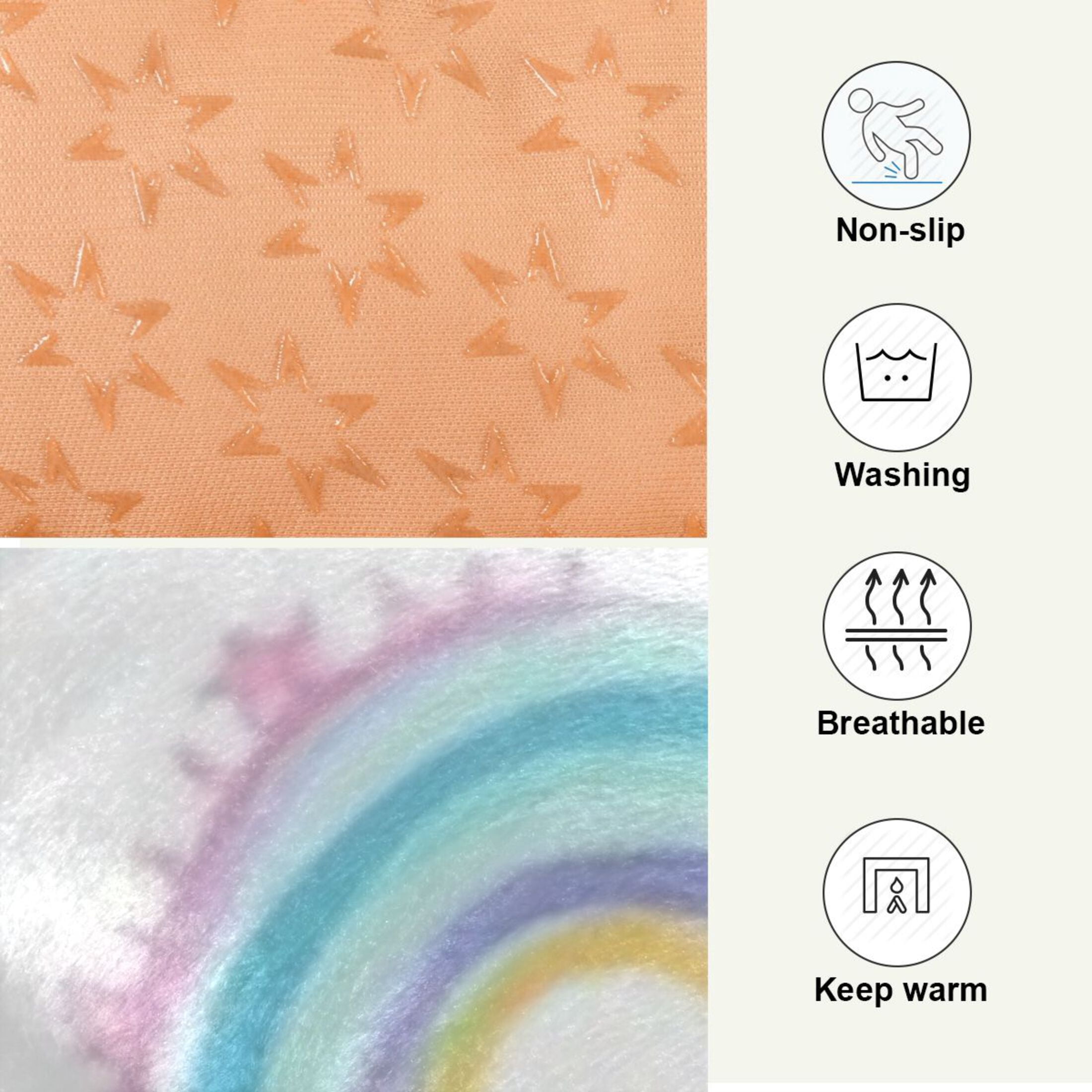 Qxltty Pattern with Cute Unicorns and Rainbows Ped Pad Wear-resistant and Hard to Bite Through Sleeping Pad for Small Medium Large Dogs Winter Pet Bed 36×24in