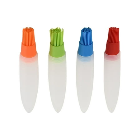 

HOMEMAXS 4Pcs Pointed Tail Silicone Oil Bottle Brushes Outdoor BBQ Brushes Barbecue Tools