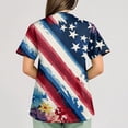 thumbnail image 4 of 250th Anniversary USA Womens Scrub Tops Loose V Neck USA Flag Print Scrubs Short Sleeve Independence Day Celebration Party Scrub Shirts Nursing Uniform Medical Nurse Workwear with Pockets Dark Gray S, 4 of 5