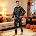 thumbnail image 2 of Halloween Family Matching Pajamas Sets, Halloween Family Loungewear, Ghost Printed Holiday PJS Sleepwear, Spooky Season Family Uniform Home Pajamas for Indoor Leisure Halloween Party for Family, 2 of 6