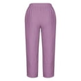 thumbnail image 4 of Generic Women's Summer Comfortable Loose Wide Legged Fashion Solid Color Capris, 4 of 4