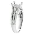 thumbnail image 3 of 14K White Gold Natural Opal Tri-split Ring Oval 9x7mm Diamond Accents, size 10, 3 of 4
