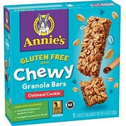 Angle View: Annies Gluten Free Chewy Granola Bars, Oatmeal Cookie, 4.9 Oz, 5 Ct (Pack Of 12)