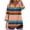 Orange A12, variant on Edvintorg Women's Tops, Tees & Blouses Color Block Printed 3/4 Sleeve Top V Neck Dressy Casual Summer Shirt Loose Business Clothes Orange XXL