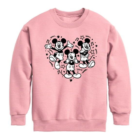 Disney - Mickey & Friends - Mickey Fills the Heart - Toddler And Youth Crewneck Fleece Sweatshirt