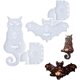 thumbnail image 1 of 2 Pcs Molde de Resina Candelabros de Halloween DIY Gato Murciélago Moldes de Silicona para Colgar en la Pared Moldes Resina Epoxi Gato Murciélago para decoración de Pared, 1 of 5