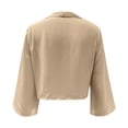 thumbnail image 5 of Women Fashion Solid Shawl Dress Party Small Vest Daily Loose Casual Coat Womens Button down Long Sleeve Cardigan, 5 of 5