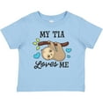 thumbnail image 3 of Inktastic My Tia Loves Me with Sloth and Hearts Boys or Girls Baby T-Shirt, 3 of 5