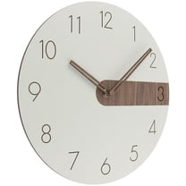 Toyvian Round Wall Clock White Mdf Wood Easy to Read for Indoor Use 1Pc