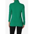 thumbnail image 2 of TheMogan Women's PLUS Essential Soft Jersey Ruched Turtle Neck Long Sleeve Slim Fit Top, 2 of 7