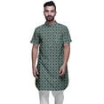 thumbnail image 1 of Atasi Kurta Imprimée pour Hommes Col Mandarin Coton Cambric Chemise Kurta Décontractée, 1 of 1