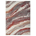 thumbnail image 5 of Luxe Weavers Geometric Abstract Red 2x7 Art Deco Marble Swirl Area Rug, 5 of 10