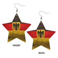 thumbnail image 2 of Leather Earrings German Eagle Flag Decorative Star Faux Leather Earring Lightweight Dangle Drop Earrings For Women, 2 of 6