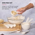thumbnail image 3 of KitchenAid 9-Piece Plastic Stackable Measuring Cup and Spoons Set for Cooking, Porcelain, 3 of 8