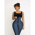 thumbnail image 6 of Reta High-waisted Three-breasted Belted Tummy-control Denim Trousers Shapewear, 6 of 13