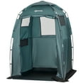 thumbnail image 1 of Outsunny 60" x 60" x 82" Shower Tent Extra Wide Changing Room Privacy Portable Camping Shelters with Windows & Floor Mat, Green, 1 of 10