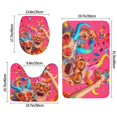 thumbnail image 2 of Bathroom Rugs Sets 3 Piece - Happy Birthday No.103 Absorbent Non Slip Bath Mats, U-Shape Toilet Lid Cover, Contour Mat, Soft Washable Shower Mats Bath Rug Mat for Bathroom Tub Toilet, 2 of 7