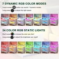 thumbnail image 5 of HNEBC Night Stand with Charging Station (Wireless,USB,Type-C), White LED Nightstand with RGB Dynamic Lighting, Smart Bedside Table with 2 Drawer, 5 of 7